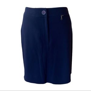 FINITY STUDIO Lined Skirt Sz 8 Dark Navy